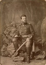 Władimir Aleksandrowicz de Russie - Portret wielkiego księcia Władimira Aleksandrowicza Rosji (1847-1909), autorstwa Bergamasco, Karola (Karla) (1830-1896). Albumin Photo, ok. 1878. Rosyjskie Państwowe Archiwum Filmowe i Fotograficzne, Krasnogorsk