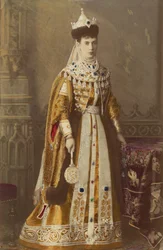 Marie Fiodorovna (Maria Fiodorovna ou Fiodorovna, księżniczka Dagmar de Danemark) - Portret cesarzowej Marii Fiodorovny, księżniczki Dagmar Danii (1847-1928), autorstwa Bergamasco, Charlesa (Karla) (1830-1896). Zdjęcie albuminy