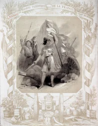 Alegoria pieśni patriotycznych Francji. Rysunek Boura (XIX wiek). Paryż, B.N.
