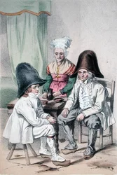 Bagienni Chłopi Pokoju w regionie Puy de Dome w Owernii, ok. 1865 (kolor lito)