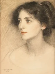 Kathleen Blake (pani Reginald Bach) (kreda na papierze)