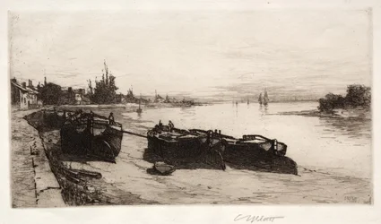 Błotne łodzie na Tamizie, 1883.