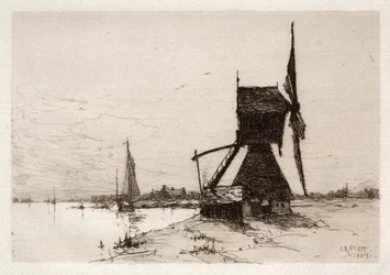 Wiatrak wzdłuż wybrzeża, 1884.