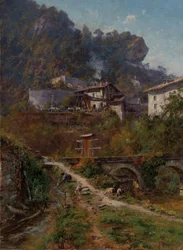 W Sassenage. Czołgi Sassenage (olej na płótnie)
