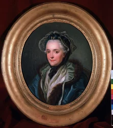Portret Marie-Louise-Nicole (Marie Louise Nicole), księżnej Enville (Anville) (1716-1797). Obraz Charlesa Amedee Philippe van Loo (1719-1795)
