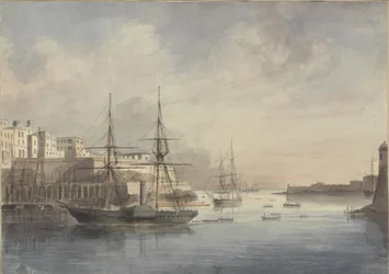 Widok na Maltę, ca. 1849