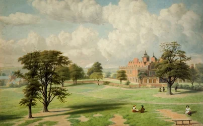 Aston Hall z parku, 1891.