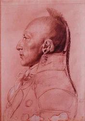 Portret wodza małych Osagów, ok. 1807 (kredka na papierze)