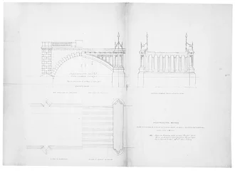Projekt i elewacja dla Westminster Bridge