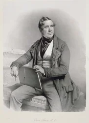 Portret Davida Robertsa (1796-1864), frontispis do I tomu "Ziemi Świętej", 1844 r.