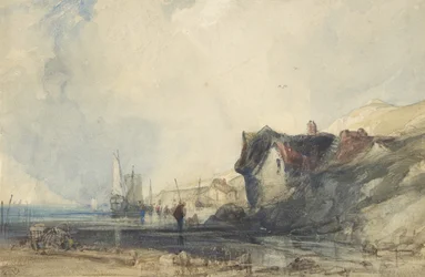 Widok na wybrzeże w Deal, ca. 1846.