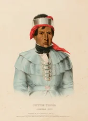 CHITTEE-YOHOLO. A SEMINOLE CHIEF., z Historii plemion indiańskich Ameryki Północnej