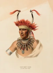 CHON-MON-I-CASE. AN OTTO HALF CHIEF, z Historii plemion indiańskich Ameryki Północnej