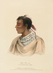 ME-TE-A, A POTTAWATOMIE CHIEF., z Historii plemion indiańskich Ameryki Północnej