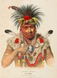 NE-SOU-A-QUOIT. A FOX CHIEF., z Historii plemion indiańskich Ameryki Północnej