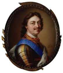 Portret cesarza Piotra I Wielkiego 1672-1725, 1717.
