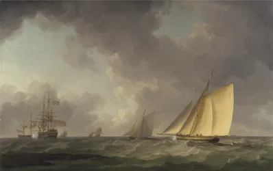 Cutter Close holowany w świeżej bryzie, z inną wysyłką