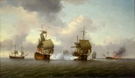Zdobycie "Glorioso", 8 października 1747 r., ok. 1747 r. (olej na płótnie)