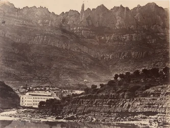 Monserrat, Widok ogólny góry z Monistrol, 1860.