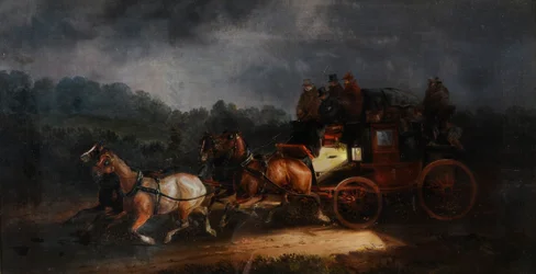 Poczta królewska w Leeds i Londynie, ok. 1835 r. (olej na płótnie)