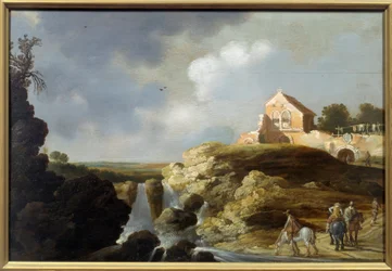 Włoski krajobraz. Obraz Carel De Hooch (? - 1638)
