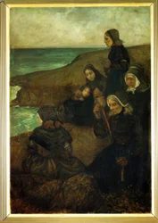 Au Pays de la Mer – Kraj morza – tryptyk, prawy panel: Ci, którzy pozostają