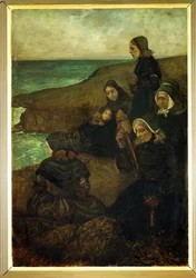 Kraj morza - tryptyk, prawy panel (obraz na płótnie)