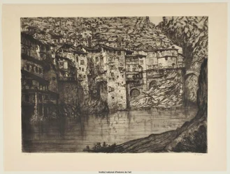 Pont-en-Royans (duża płyta) (odbitka próbna a)