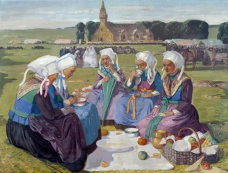 Kobiety z Plougastel w Pardon de Saint Anne-La-Palud