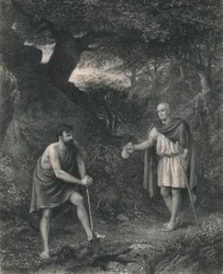 Timon i Flawiusz Timon z Aten, c1870