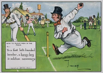 Jak umieścić ludzi w polu (V), z „Prawa krykieta”, opublikowanego w 1910 r.
