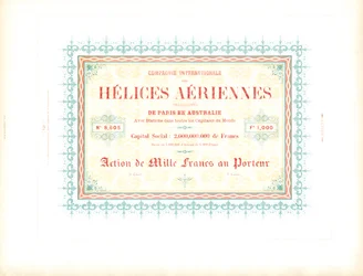 Szablon wzoru świadectwa udziałowego spółki Airship Company (wydruk)