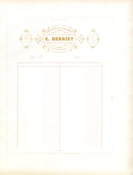 Złoty papier firmowy Maison C. Derriey (druk)