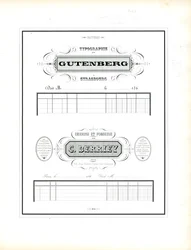 Reprezentatywny papier firmowy dla typografii i odlewni czcionek (druk)
