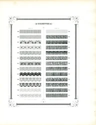 Katalog wzorów ozdobnych obramowań i ozdobnych linii (druk)