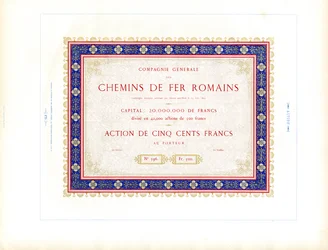 Świadectwo udziałowe "Roman Railways" (druk)