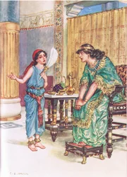 Ilustracja z książki Przez Biblię, opublikowana w 1928 r.