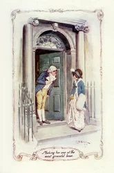 Czyni ją jednym ze swoich najwdzięczniejszych ukłonów, 1907 (ilustracja)