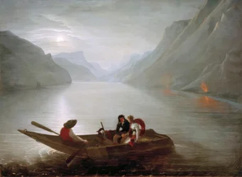 Julie i Saint-Preux nad Jeziorem Genewskim