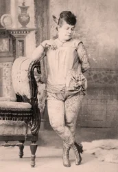 Portret Nory Hilderbrandt, wytatuowanej kobiety, ok. 1896
