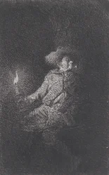 Człowiek w jaskini, 1842.