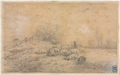 Stado świń, ok. 1845.