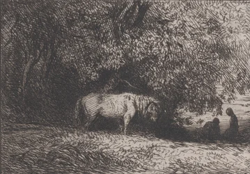 Koń pod gałęzią drzewa, 1846.