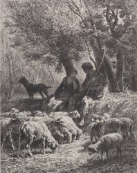 Scena pasterska, 1864.