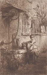 Kobieta przy studni, 1842.