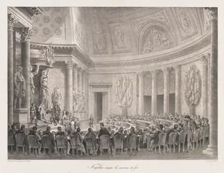 Napoleon przyjmując Żelazny Krzyż, początek XIX wiek