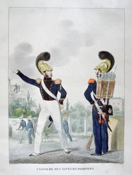 Mundur wojskowych saperów-strażaków, Francja, 1823