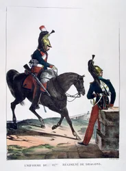 Mundur 12. Pułku Dragonów, Francja, 1823 r.