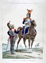 Mundur 1 Pułku Chasseurów, Francja, 1823 r.