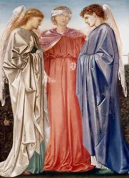 "Wiara, nadzieja i miłość" Obraz Charlesa Fairfaxa Murraya (1849-1919) (prerafaelita) Kolekcja prywatna